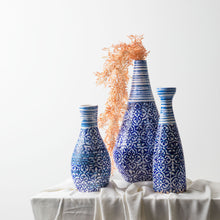 Beautiful Blue Batik Vase 17'