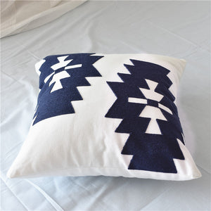 Nordic Style Canvas Throw Pillow - Dual Geometric