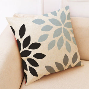 Geometric Colored Petals Modern Throw Pillow - Cool Grey