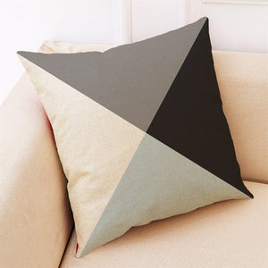 Geometric Four Triangle Modern Throw Pillow