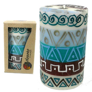 South African Hand Painted Candle - Maji Design