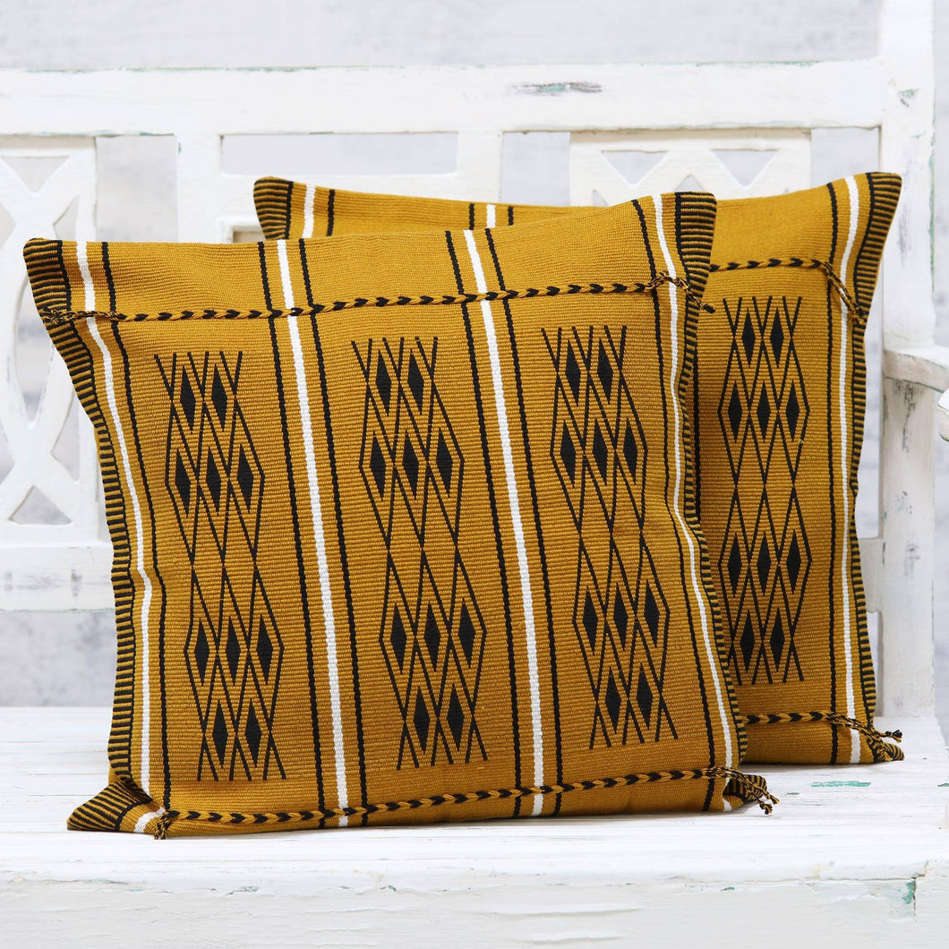 Amber Handwoven Cotton Pillow OUT OF STOCK