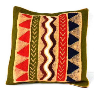 Handmade Geometric Batik Pillow